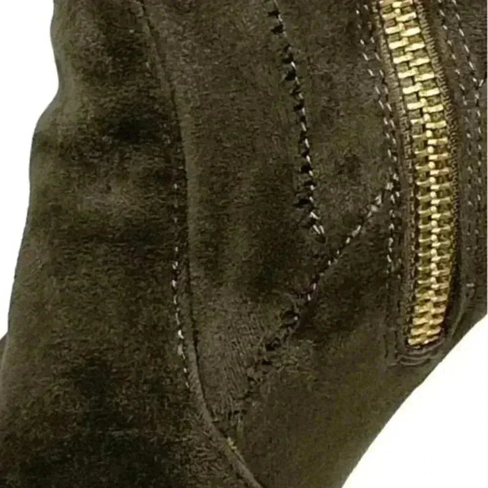 Joie Jemina Over The Knee Taupe High Heel Suede Pointed Sock Boots Size 6